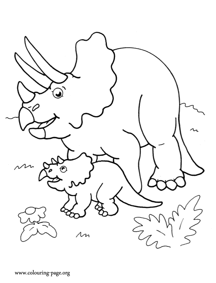 Plansa de colorat cu Dinozauri 104 7